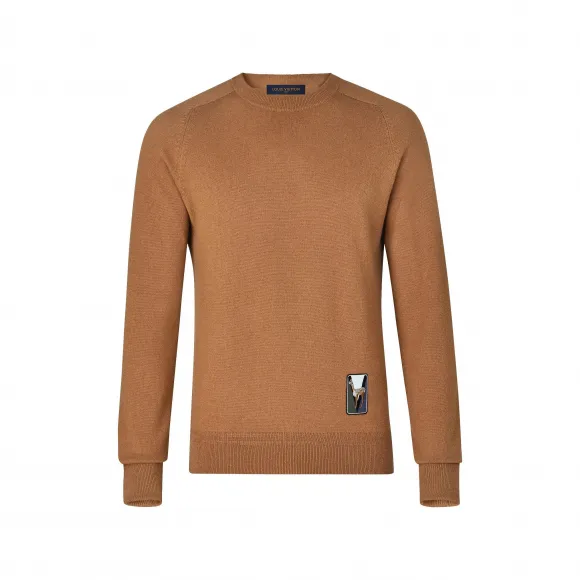 路易威登/Louis Vuitton 骆马毛混纺圆领衫 1A46T3