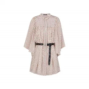 路易威登/Louis Vuitton 双重面料蝙蝠袖印花连衣裙 1A4YRR