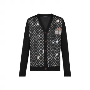 路易威登/Louis Vuitton Catogram 印花斜纹针织开衫 1A50AS