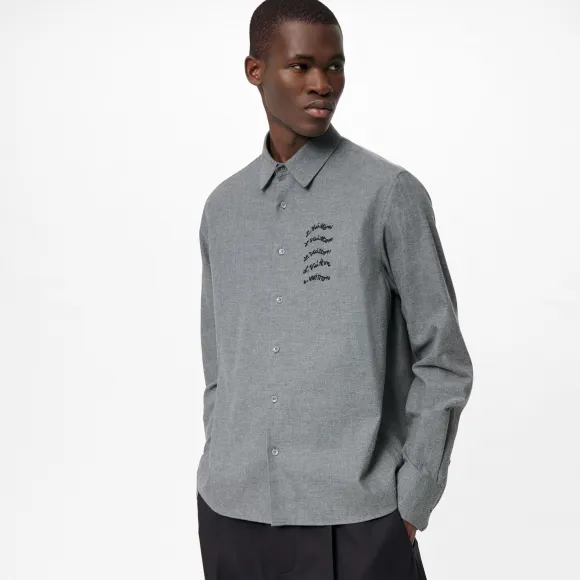 路易威登/Louis Vuitton(LV) VUITTON 刺绣法兰绒长袖衬衫 1A9GT4