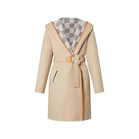 路易威登/Louis Vuitton(LV) 双面围裹式连帽大衣 1A9L0R