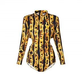 路易威登/Louis Vuitton(LV) 链条印花镂空连体衣 - 女装 - 成衣 1AB6PI