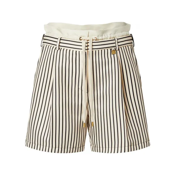 路易威登/Louis Vuitton(LV) 条纹印花 Trompe L'Oeil 纸袋短裤 - 女式 - 成衣 1AB6PY