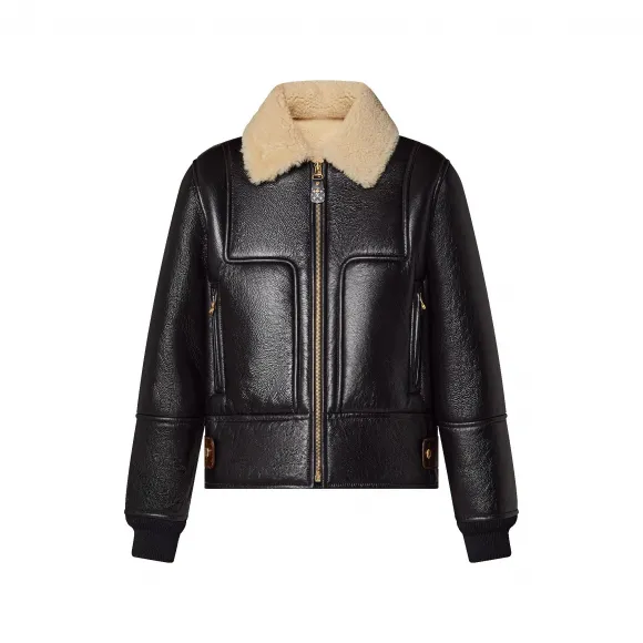 路易威登/Louis Vuitton(LV) 宽松连毛羊皮飞行员夹克 - 女装 - 成衣 1AB7M0