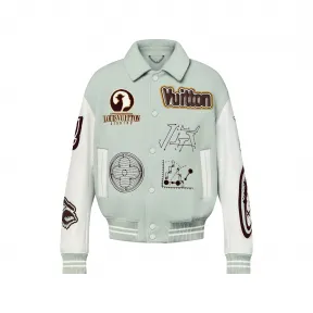 路易威登/Louis Vuitton(LV) Varsity 皮革夹克衫 - 男士 - 成衣 1ABY66