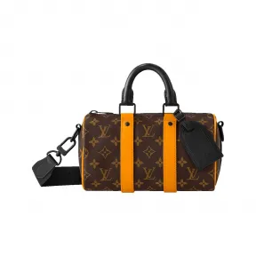 路易威登/Louis Vuitton(LV) Keepall Bandoulière 25 Monogram Macassar 帆布 - 旅游用品 M46687