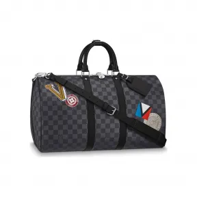 路易威登/Louis Vuitton KeepAll 45 旅行袋（配肩带） N41057