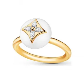 路易威登/Louis Vuitton(LV) 女士 B BLOSSOM 18K 金玛瑙钻石戒指 Q9L99G