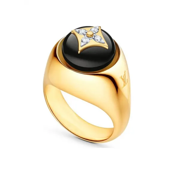 路易威登/Louis Vuitton(LV) 女士 B BLOSSOM 18K 金缟玛瑙钻石戒指 Q9M84C