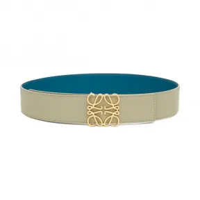 罗意威/Loewe Anagram Belt 4Cm黑色/海军蓝/金色 515.01.010