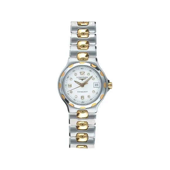 浪琴/Longines 康卡斯系列 25.20 MM 钢/黄色 PVD ​​2N 石英机芯 女表 L1.131.3.16.6