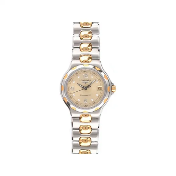 浪琴/Longines 康卡斯系列 25.20 MM 钢/黄色 PVD ​​2N 石英机芯 女表 L1.131.3.36.6