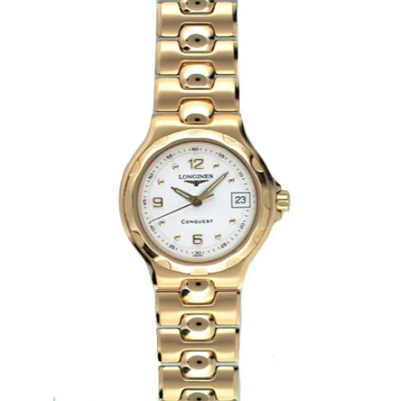 浪琴/Longines 康卡斯系列 25.20 MM 黄金2N 石英机芯 女表 L1.131.6.16.6