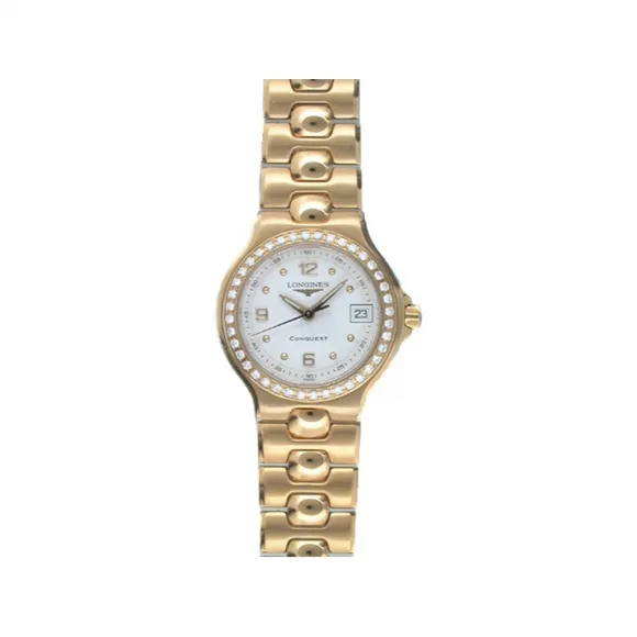 浪琴/Longines 康卡斯系列 25.20 MM 黄金2N 石英机芯 女表 L1.131.7.16.6