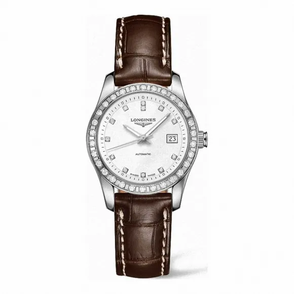 浪琴/Longines 康铂系列 自动机械 精钢 镶钻 女表 L2.285.0.87.3