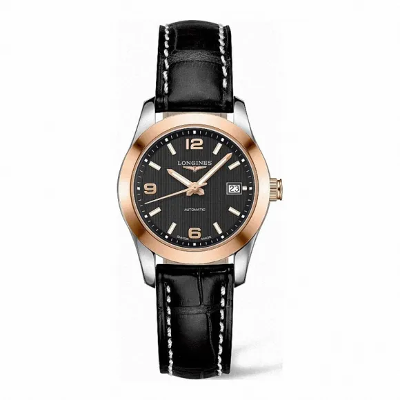 浪琴/Longines 康铂系列 自动机械 18K金 精钢 女表 L2.285.5.56.3