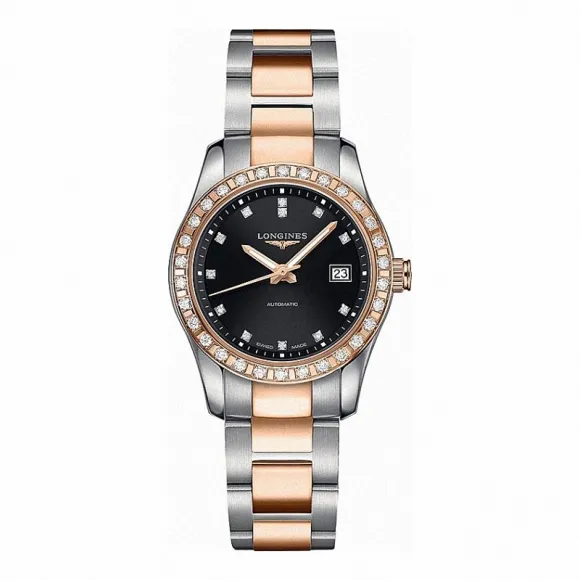 浪琴/Longines 康铂系列 自动机械 18K金 精钢 女表 L2.285.5.57.7