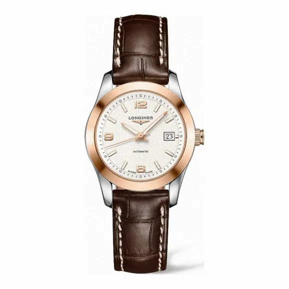 浪琴/Longines 康铂系列 自动机械 18K金 精钢 女表 L2.285.5.76.3