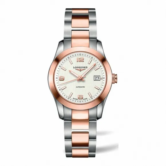 浪琴/Longines 康铂系列 自动机械 18K金 精钢 女表 L2.285.5.76.7