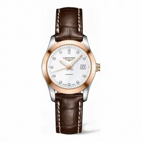 浪琴/Longines 康铂系列 自动机械 18K金 精钢 女表 L2.285.5.87.3