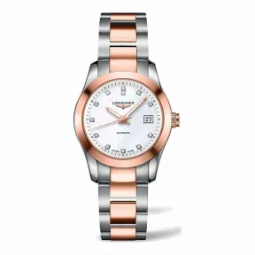 浪琴/Longines 康铂系列 自动机械 18K金 精钢 女表 L2.285.5.87.7