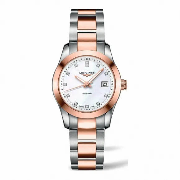浪琴/Longines 康铂系列 自动机械 18K金 精钢 女表 L2.285.5.87.7