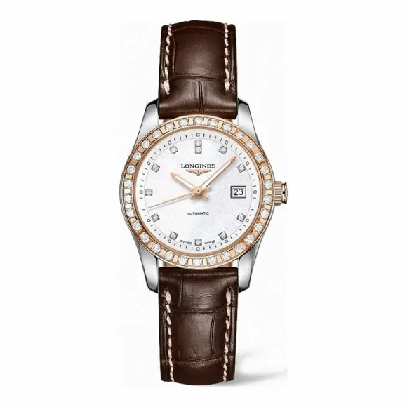 浪琴/Longines 康铂系列 自动机械 18K金 精钢 女表 L2.285.5.88.3