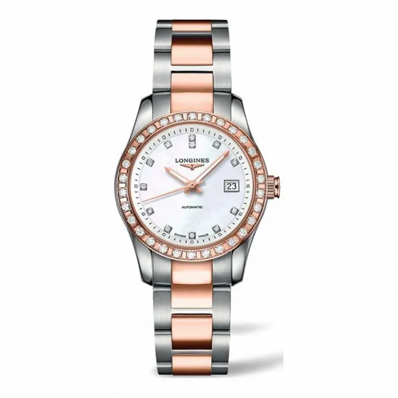 浪琴/Longines 康铂系列 自动机械 18K金 精钢 女表 L2.285.5.88.7