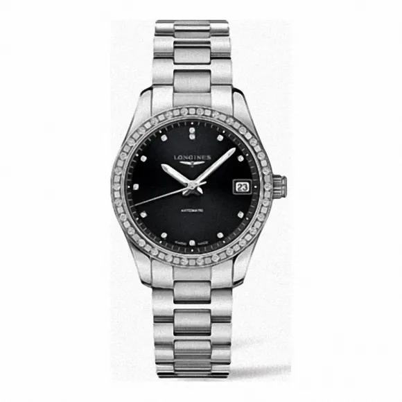 浪琴/Longines 康铂系列 自动机械 精钢 镶钻 女表 L2.385.0.57.6