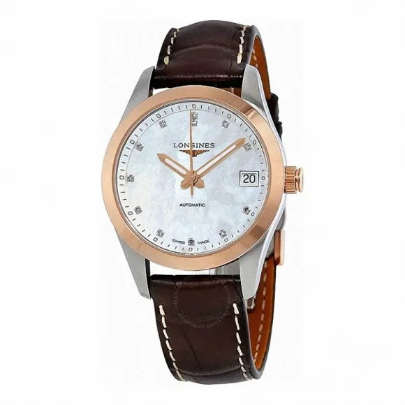 浪琴/Longines 康铂系列 自动机械 18K金 精钢 女表 L2.385.5.87.3