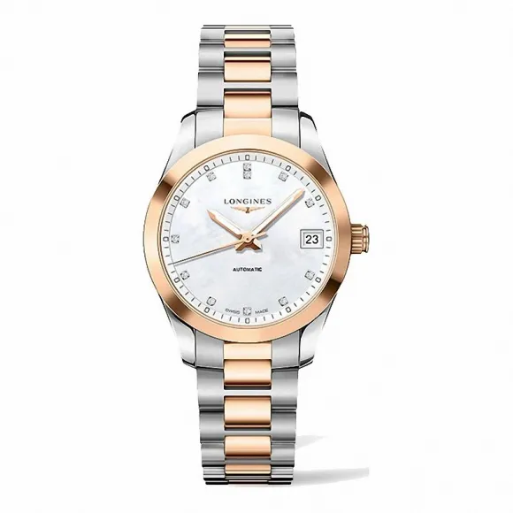 浪琴/Longines 康铂系列 自动机械 18K金 精钢 女表 L2.385.5.87.7