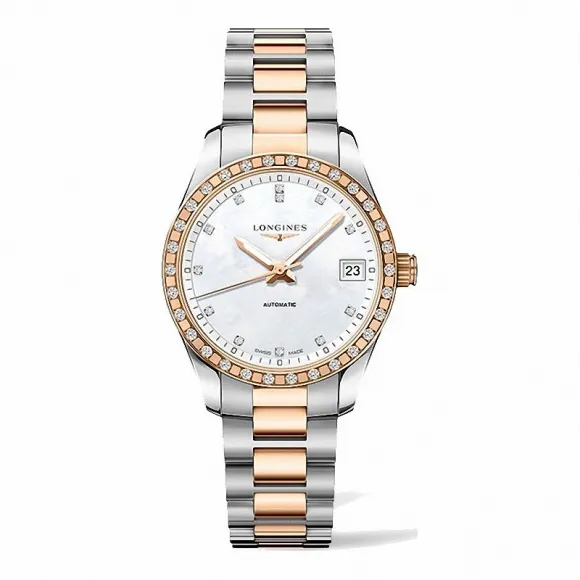 浪琴/Longines 康铂系列 自动机械 18K金 精钢 女表 L2.385.5.88.7