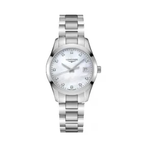 浪琴/Longines 康卡斯系列 精钢 石英机芯表 L2.386.4.87.6