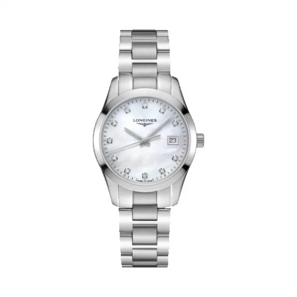 浪琴/Longines 康卡斯系列 精钢 石英机芯表 L2.386.4.87.6