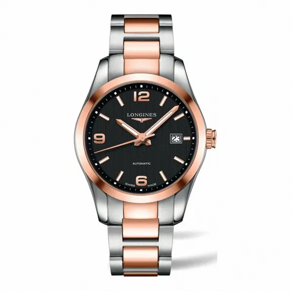 浪琴/Longines 康铂系列 自动机械 18K金 精钢 男表 L2.785.5.56.7