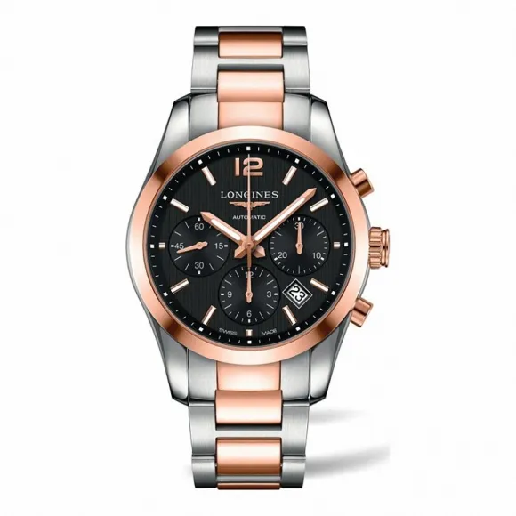 浪琴/Longines 康铂系列 自动机械 18K金 精钢 男表 L2.786.5.56.7