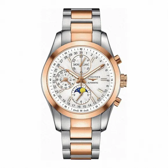 浪琴/Longines 康铂系列 自动机械 18K金 精钢 男表 L2.798.5.72.7