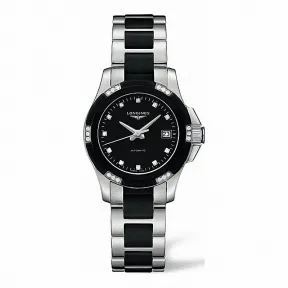 浪琴/Longines 康卡斯系列 自动机械 精钢 镶钻 女表 L3.299.0.57.7