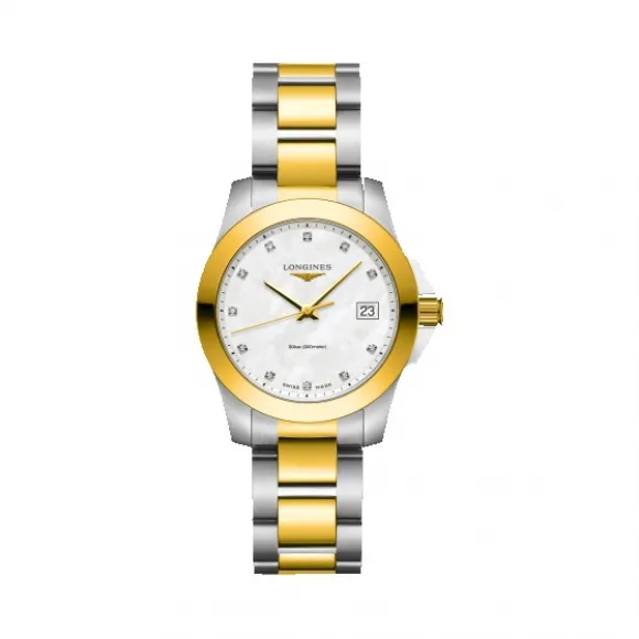 浪琴/Longines 精钢 贝母色 石英机芯 手表 L3.377.3.87.7