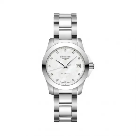 浪琴/Longines 康卡斯系列 石英 精钢 女表 L3.377.4.87.6