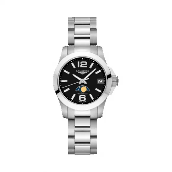 浪琴/Longines 康卡斯系列 石英 精钢 女表 L3.380.4.58.6