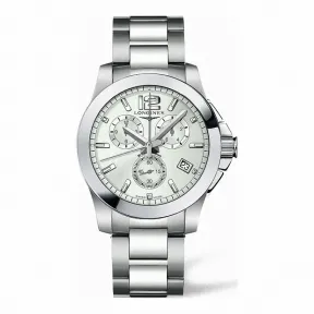 浪琴/Longines 康卡斯系列 石英 精钢 男表 L3.660.4.76.6