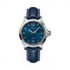 浪琴/Longines 精钢 蓝色 石英机芯 手表 L3.716.4.96.7