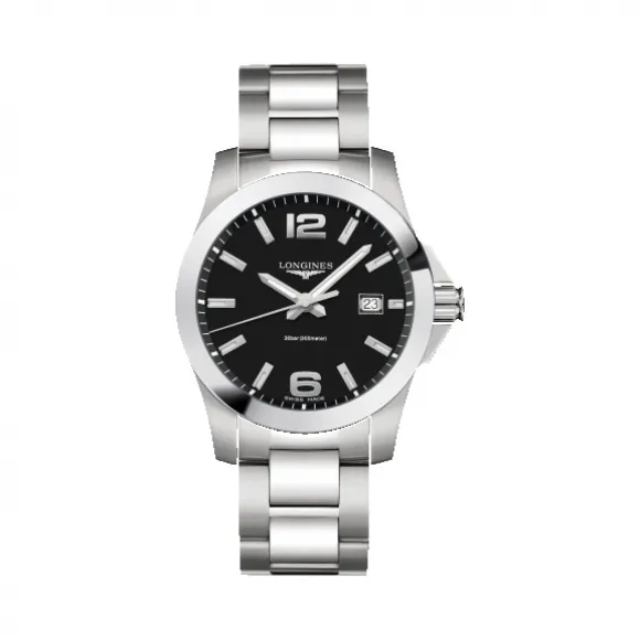 浪琴/Longines 康卡斯系列 石英 精钢 男表 L3.759.4.58.6