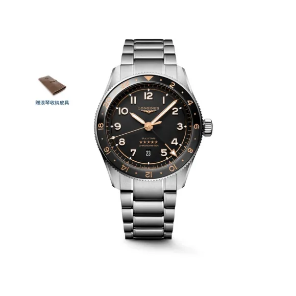 浪琴/Longine 先行者系列祖鲁时间 42.00 MM 精钢及陶瓷 自动上链机械机芯 男表 L3.812.4.50.6