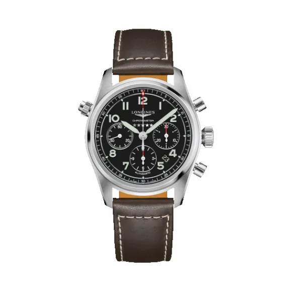 浪琴/Longines 精钢 黑色 自动机械机芯 手表 L3.820.4.53.0