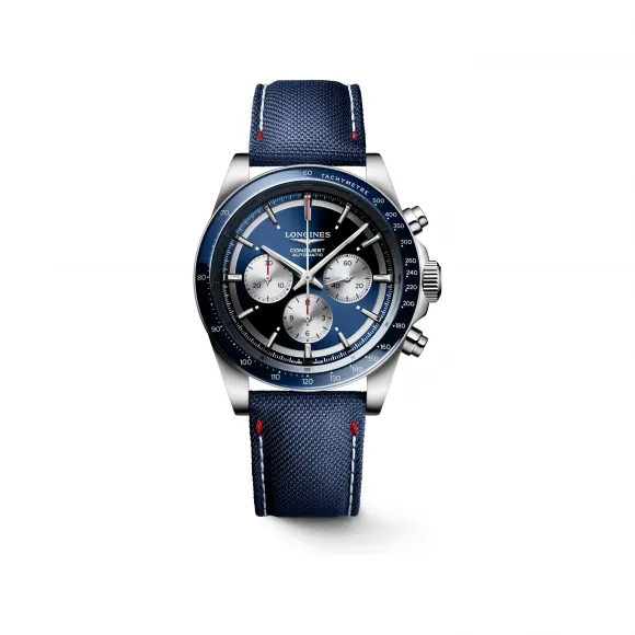 浪琴/Longines 康卡斯系列 42MM 不锈钢及陶瓷 自动机械机芯 男表 L3.835.4.91.2