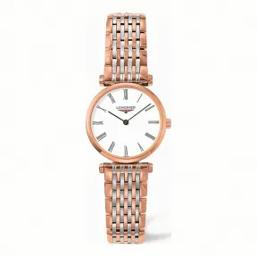 浪琴/Longines 嘉岚系列 石英 精钢镀18K玫瑰金 女表 L4.209.1.11.7