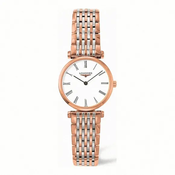 浪琴/Longines 嘉岚系列 石英 精钢镀18K玫瑰金 女表 L4.209.1.11.7