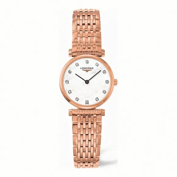 浪琴/Longines 嘉岚系列 石英 精钢镀18K玫瑰金 女表 L4.209.1.87.8